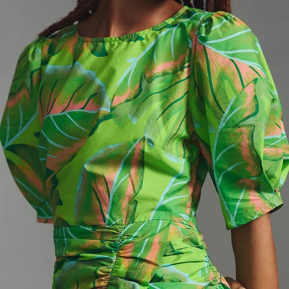 Anthropologie Farm Rio Puff-Sleeve Mini Dress - Picture 7 of 12